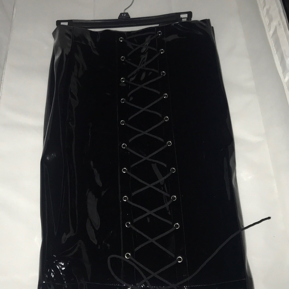 A latex skirt